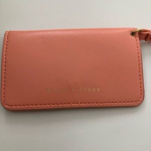 Small peach clutch